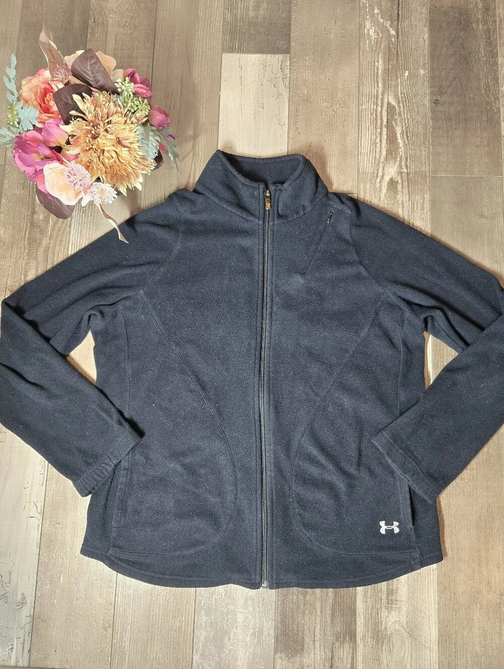 Under Armour Black Full‑Zip Fleece Jacket Women’s Size XL